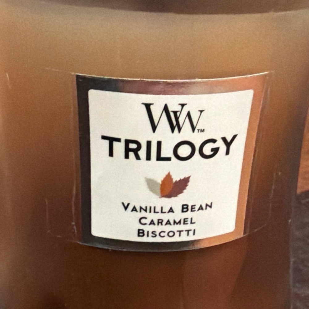 WoodWick Trilogy Candle vanilla bean Biscotti 9.7 oz - Picture 7 of 7